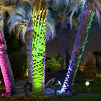 Adjustable Waterproof Solar LED RGB Tree Spotlight with Ground Spike