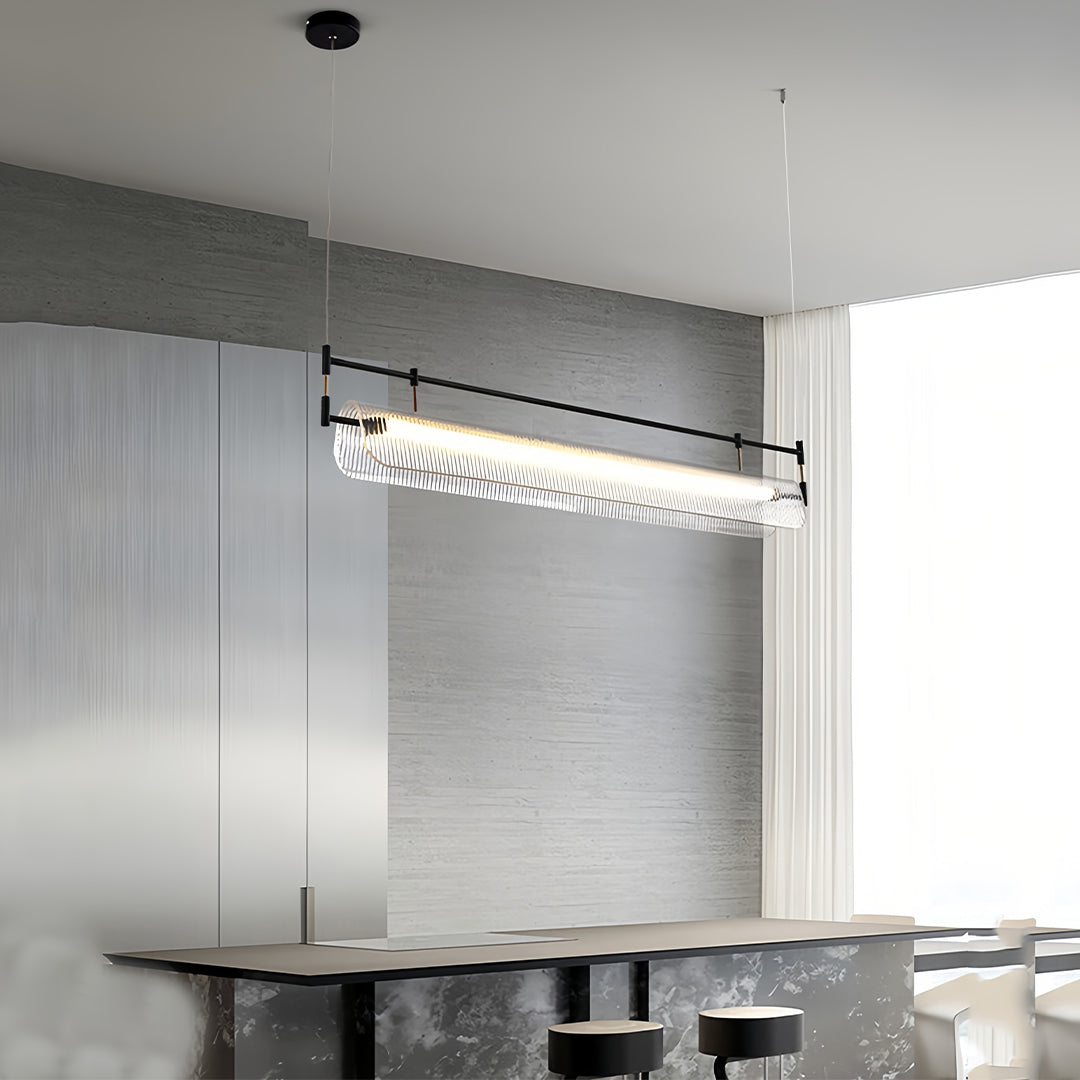 Nordic Minimalist Linear Pendant Ceiling Light - Long Strip Design