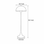Modern White Mushroom Floor Lamp with 3-Color Dimming