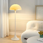 Modern White Mushroom Floor Lamp with 3-Color Dimming