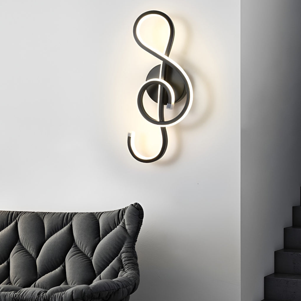 Modern LED Musical Note Wall Light - Elegant Home Decor