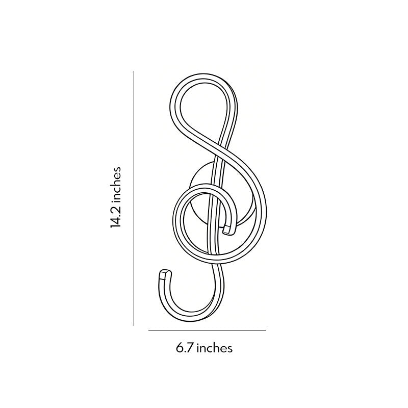 Modern LED Musical Note Wall Light - Elegant Home Decor