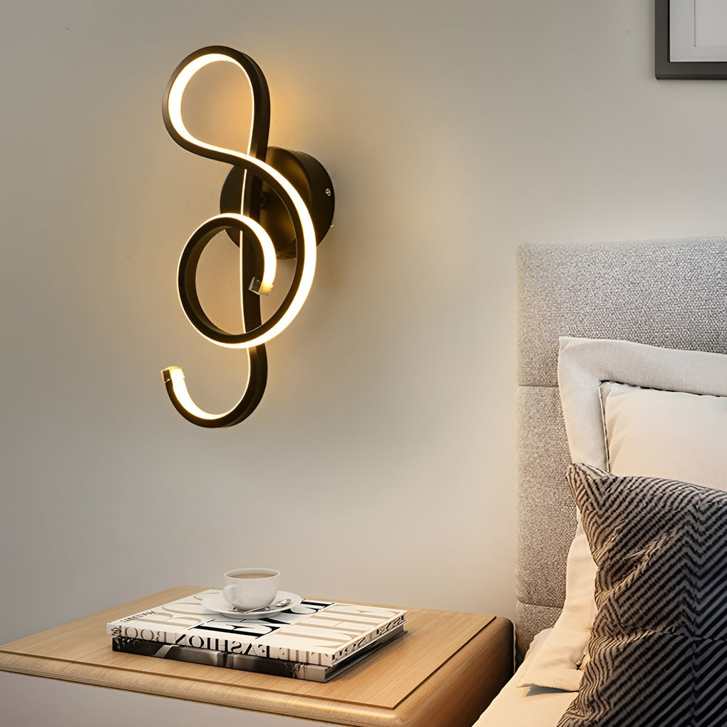 Modern LED Musical Note Wall Light - Elegant Home Decor