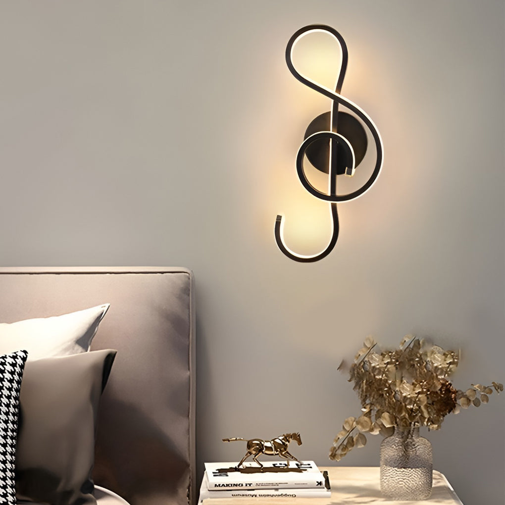 Modern LED Musical Note Wall Light - Elegant Home Decor