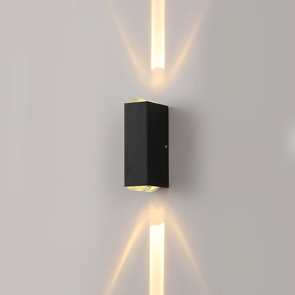 Modern Waterproof Dual-Beam Narrow Wall Sconce for Outdoor Use