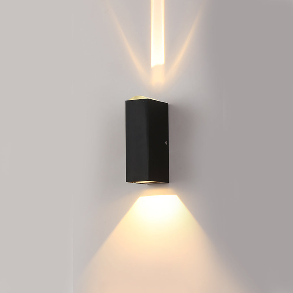 Modern Waterproof Dual-Beam Narrow Wall Sconce for Outdoor Use