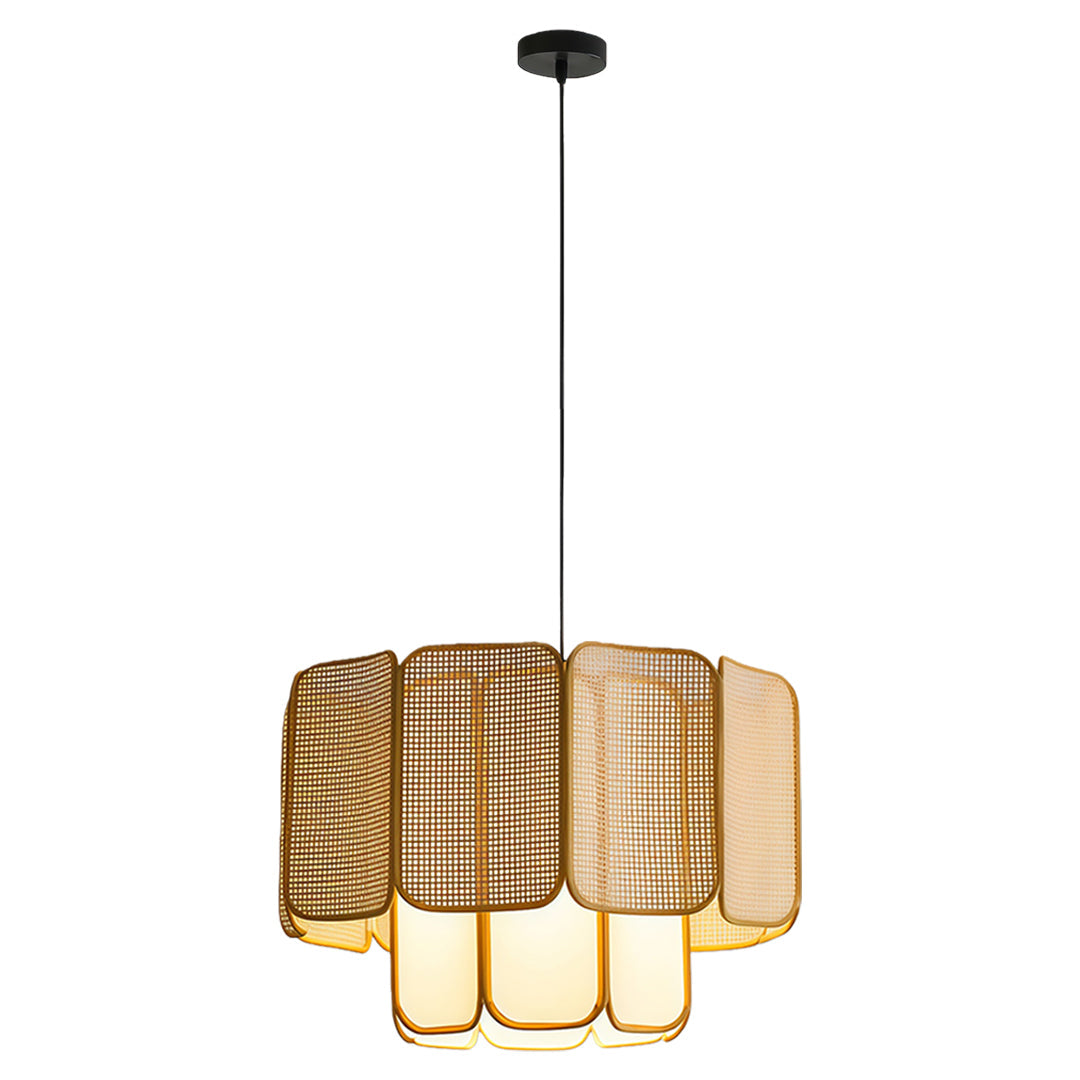Japanese Zen Bamboo Pendant Light - Rattan Ceiling Fixture