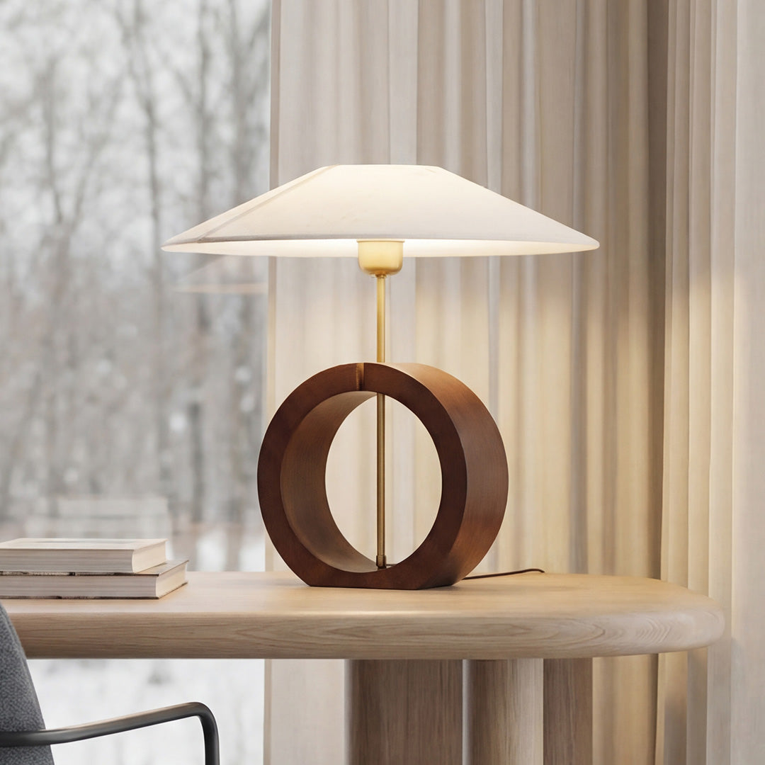Premium Natural Wood Nordic Minimalist Table Lamp