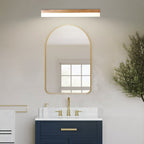 Natural Wooden LED Bathroom Vanity Light with Plastic Shade - Open Box