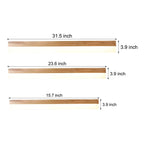 Natural Wooden LED Bathroom Vanity Light with Plastic Shade - Open Box