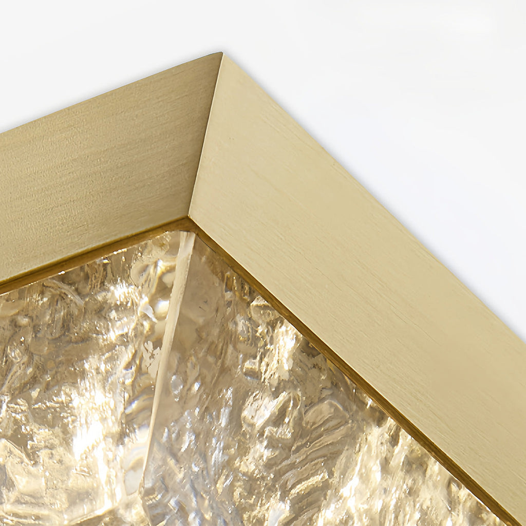 Luxury Gold Pendant Light with Resin Crystal Shade