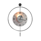 Premium Round LED Wall Clock with Floating Design - Night Light Feature