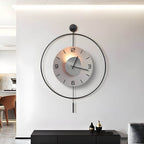 Premium Round LED Wall Clock with Floating Design - Night Light Feature