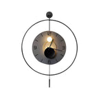 Premium Round LED Wall Clock with Floating Design - Night Light Feature