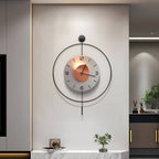 Premium Round LED Wall Clock with Floating Design - Night Light Feature