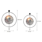 Premium Round LED Wall Clock with Floating Design - Night Light Feature