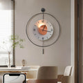 Premium Round LED Wall Clock with Floating Design - Night Light Feature