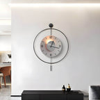 Premium Round LED Wall Clock with Floating Design - Night Light Feature