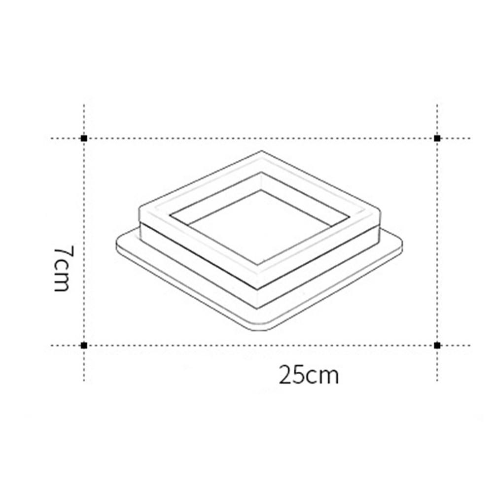Modern LED Square Flush Mount Ceiling Light - Metal & Acrylic Design