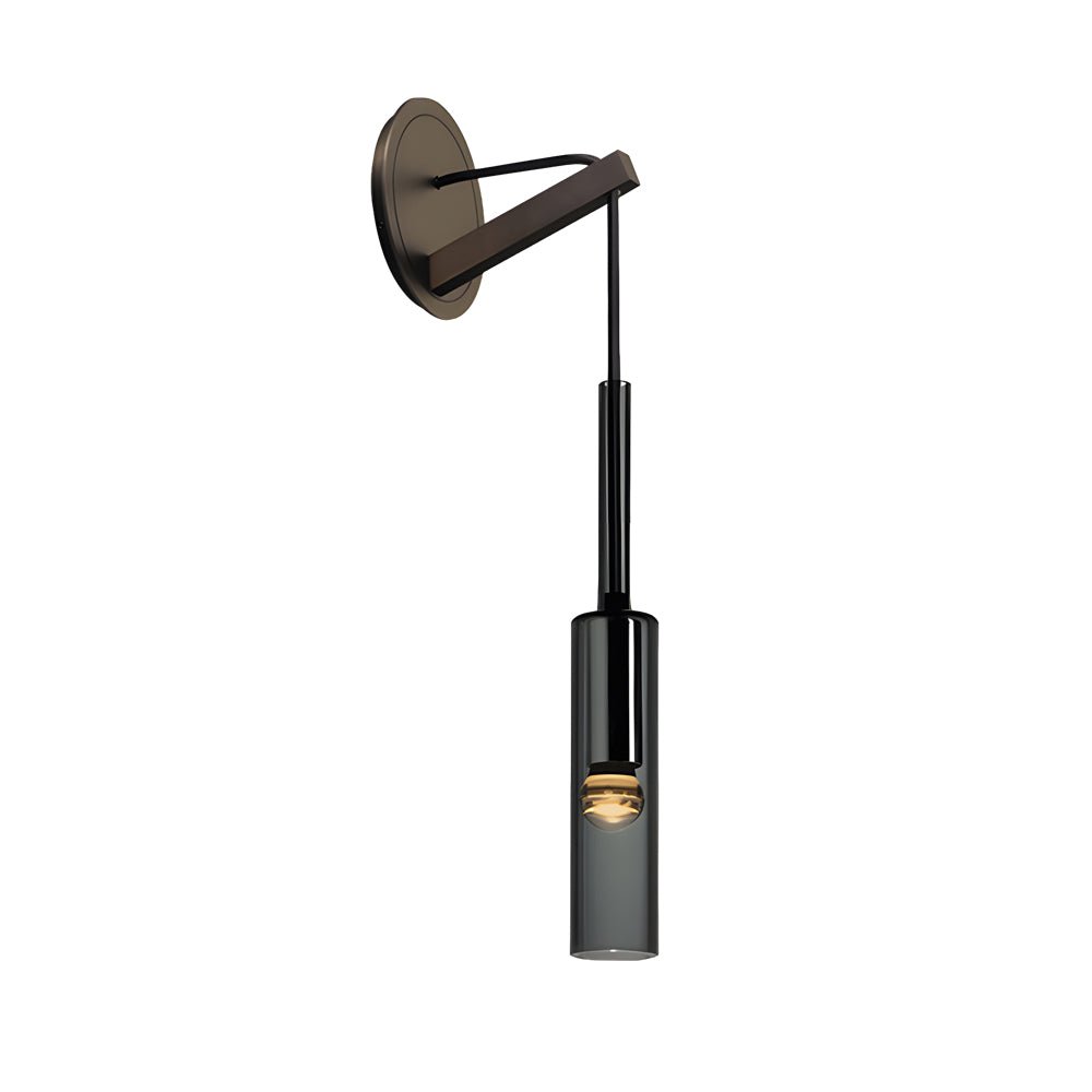 Nordic Copper Finish Wall Sconce with Suspended Cord for Stairway