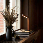 Premium Nordic Touch-Controlled LED Desk Lamp with Dual Magnetic Wooden Base