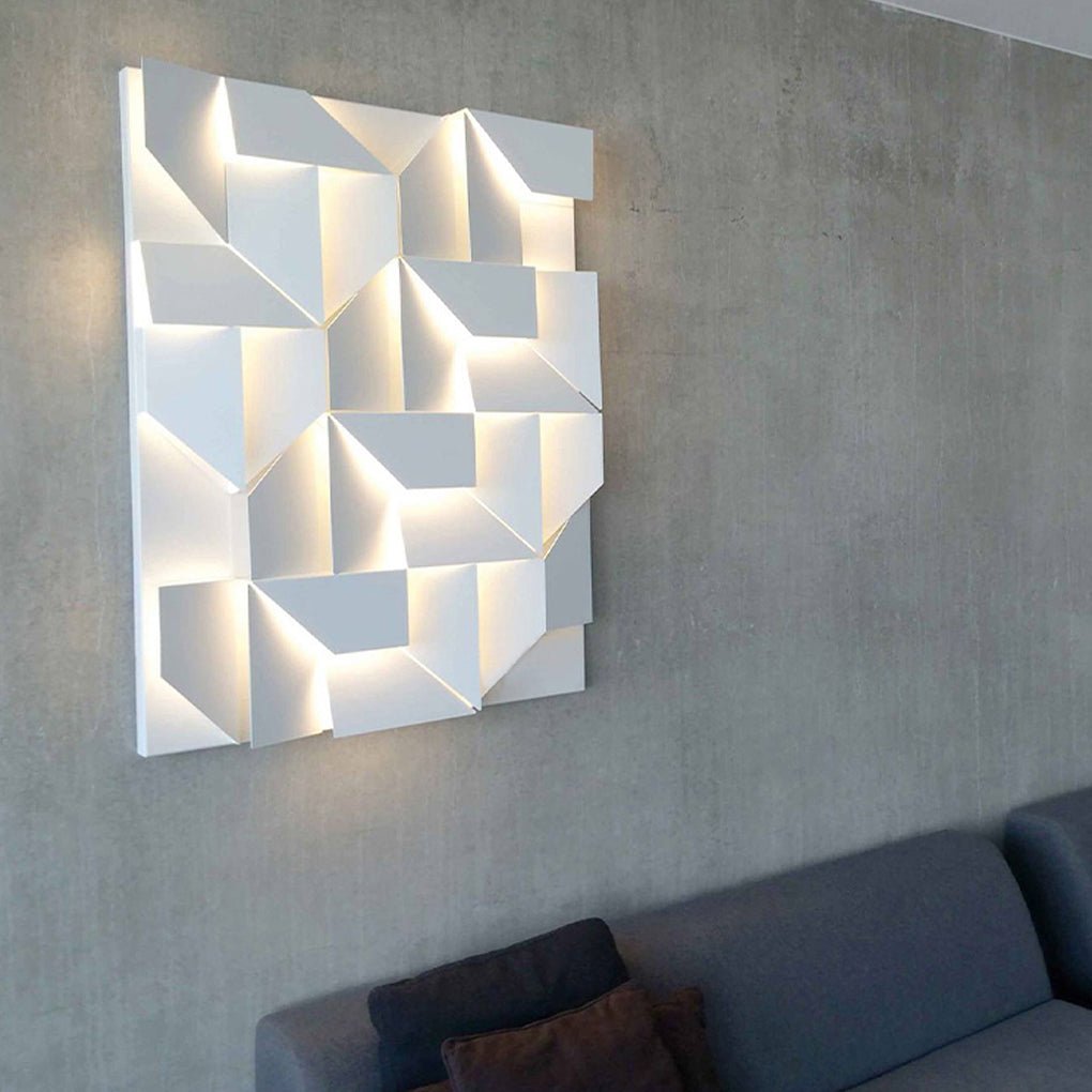 Artistic Geometric LED Wall Sconce with Dimming Feature