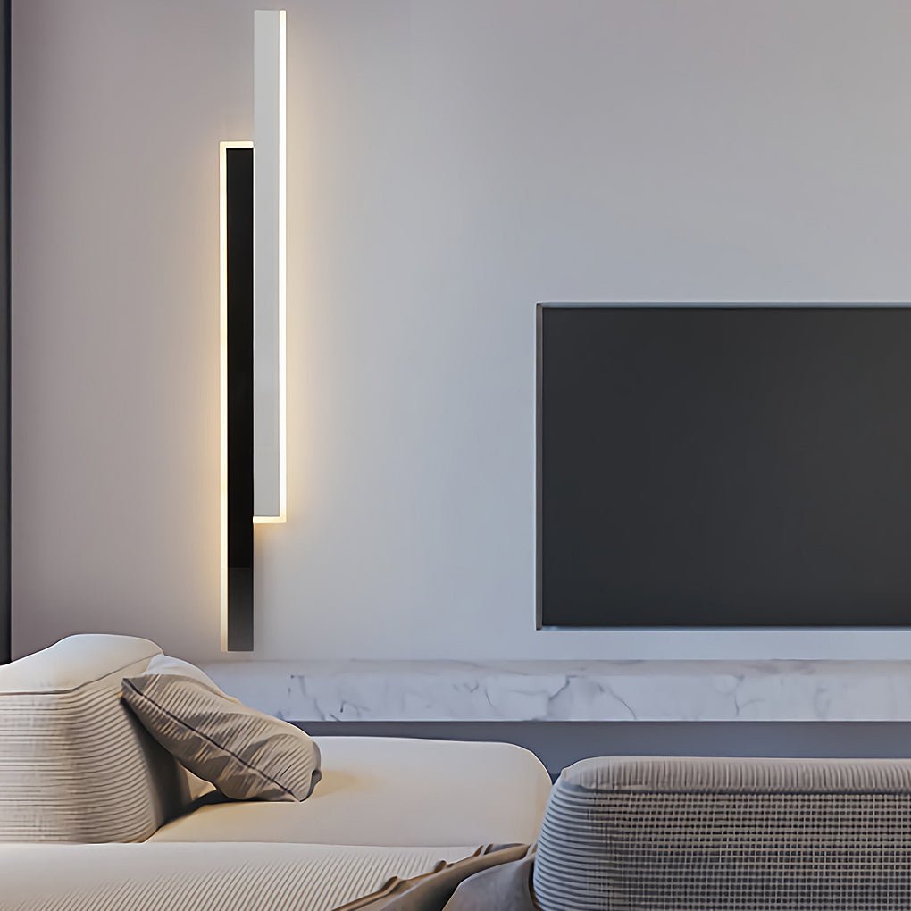Nordic Minimalist Vertical LED Wall Light - Dual Strip Design