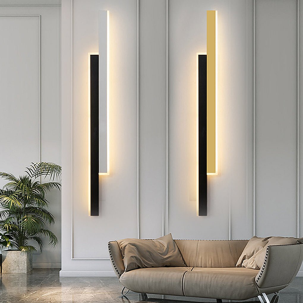 Nordic Minimalist Vertical LED Wall Light - Dual Strip Design