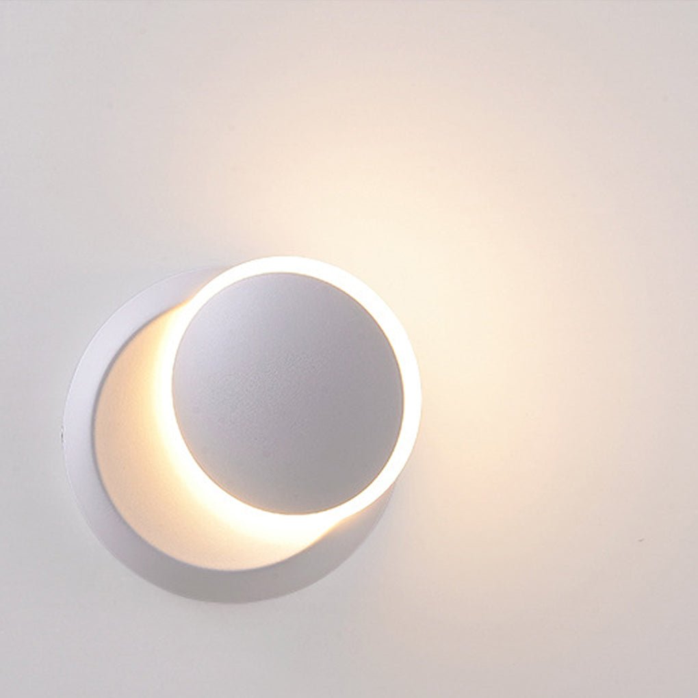 Nordic Minimalist Rotatable LED Round Wall Light for Living Room and Dining Room