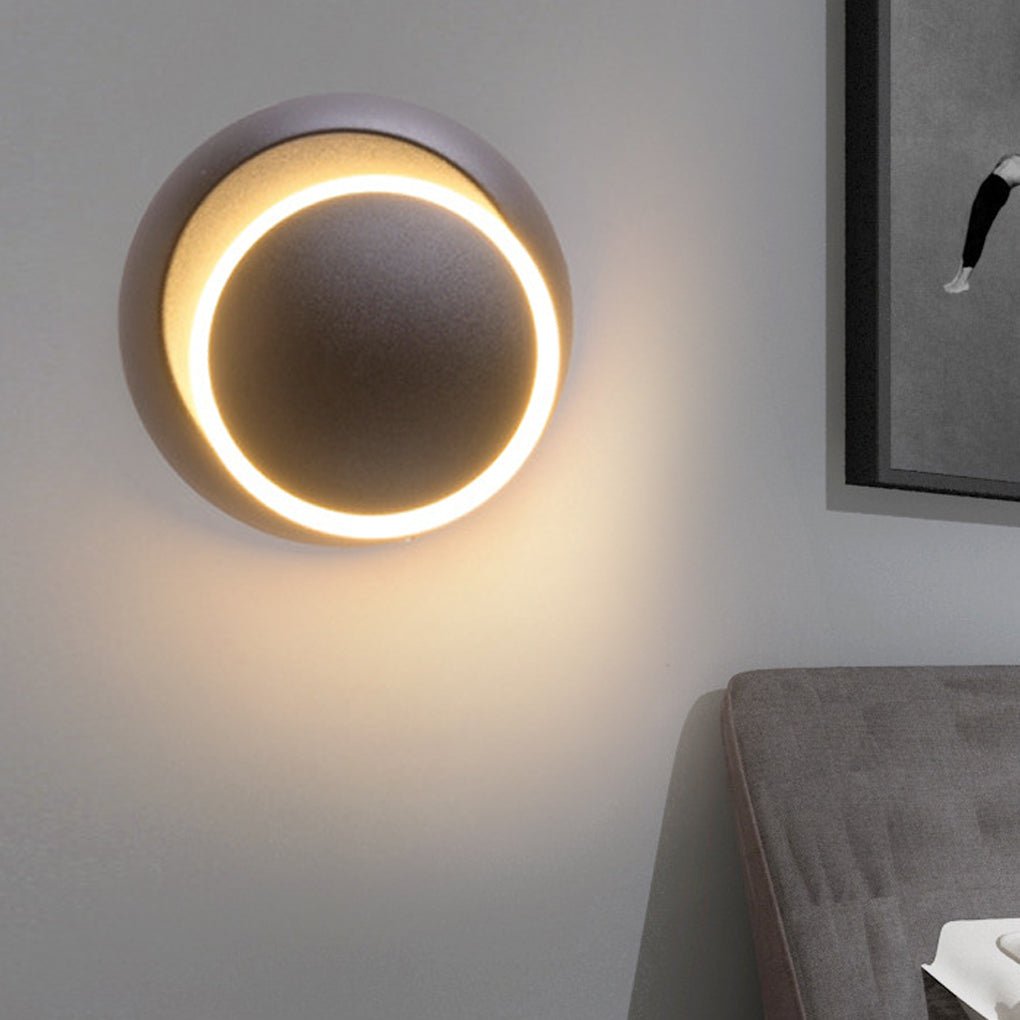 Nordic Minimalist Rotatable LED Round Wall Light for Living Room and Dining Room