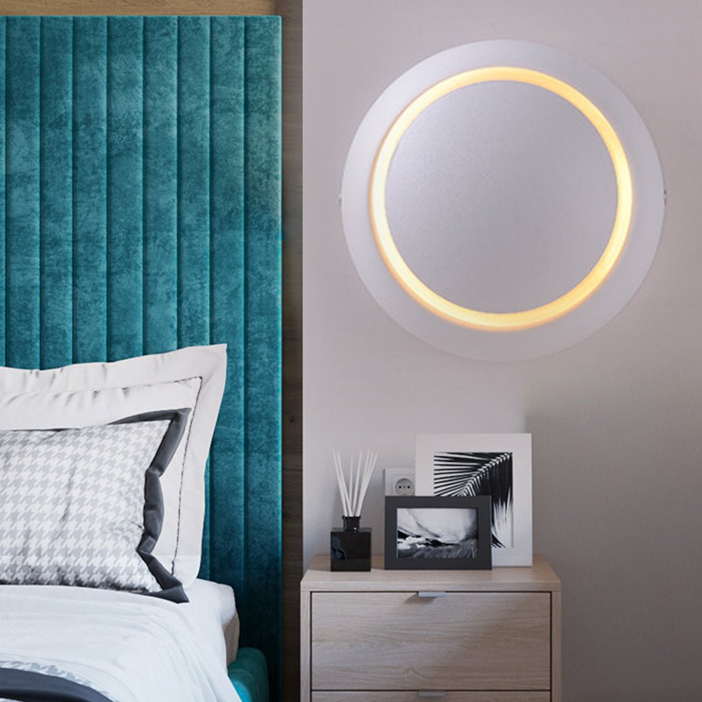 Nordic Minimalist Rotatable LED Round Wall Light for Living Room and Dining Room