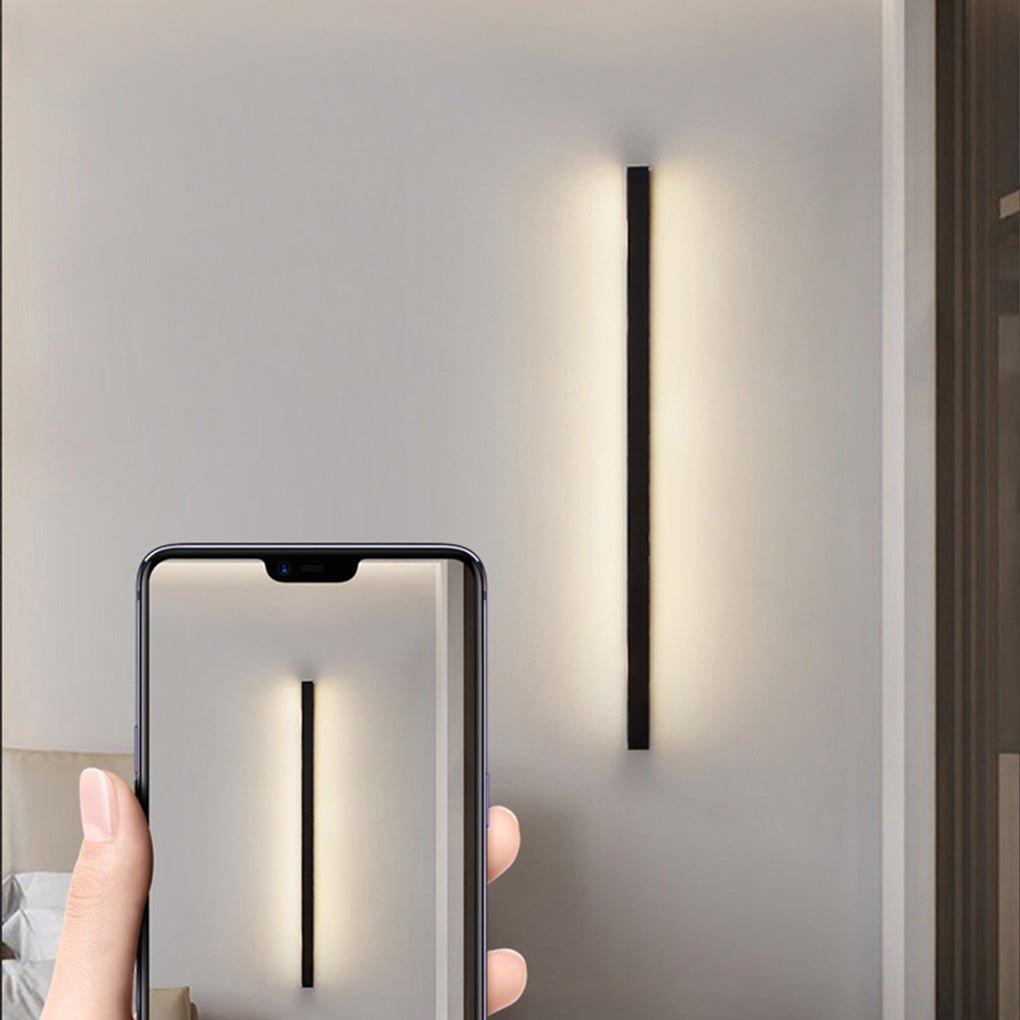 Black Aluminum Modern Linear Wall Sconce - Ambient Lighting