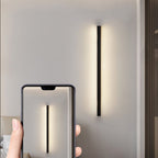 Black Aluminum Modern Linear Wall Sconce - Ambient Lighting