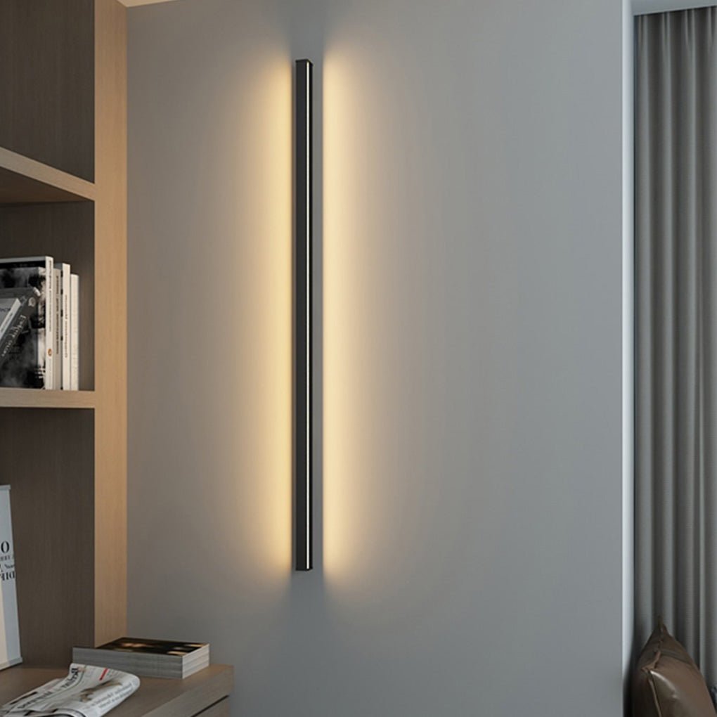 Black Aluminum Modern Linear Wall Sconce - Ambient Lighting