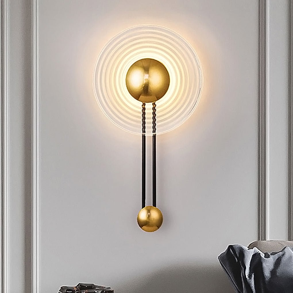 Nordic Ripple Glass LED Wall Lamp - Decorative Bedside Aisle Light