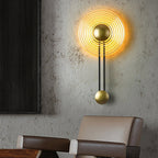 Nordic Ripple Glass LED Wall Lamp - Decorative Bedside Aisle Light