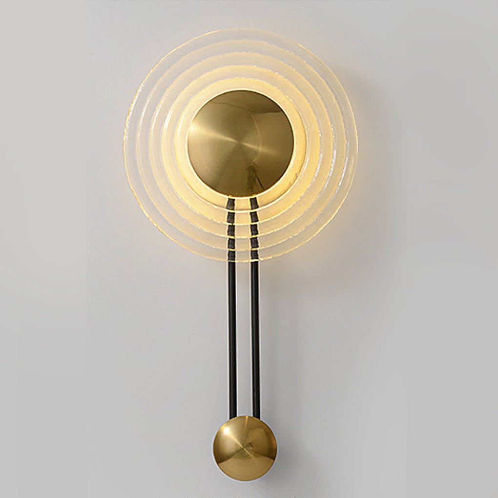 Nordic Ripple Glass LED Wall Lamp - Decorative Bedside Aisle Light