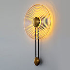 Nordic Ripple Glass LED Wall Lamp - Decorative Bedside Aisle Light