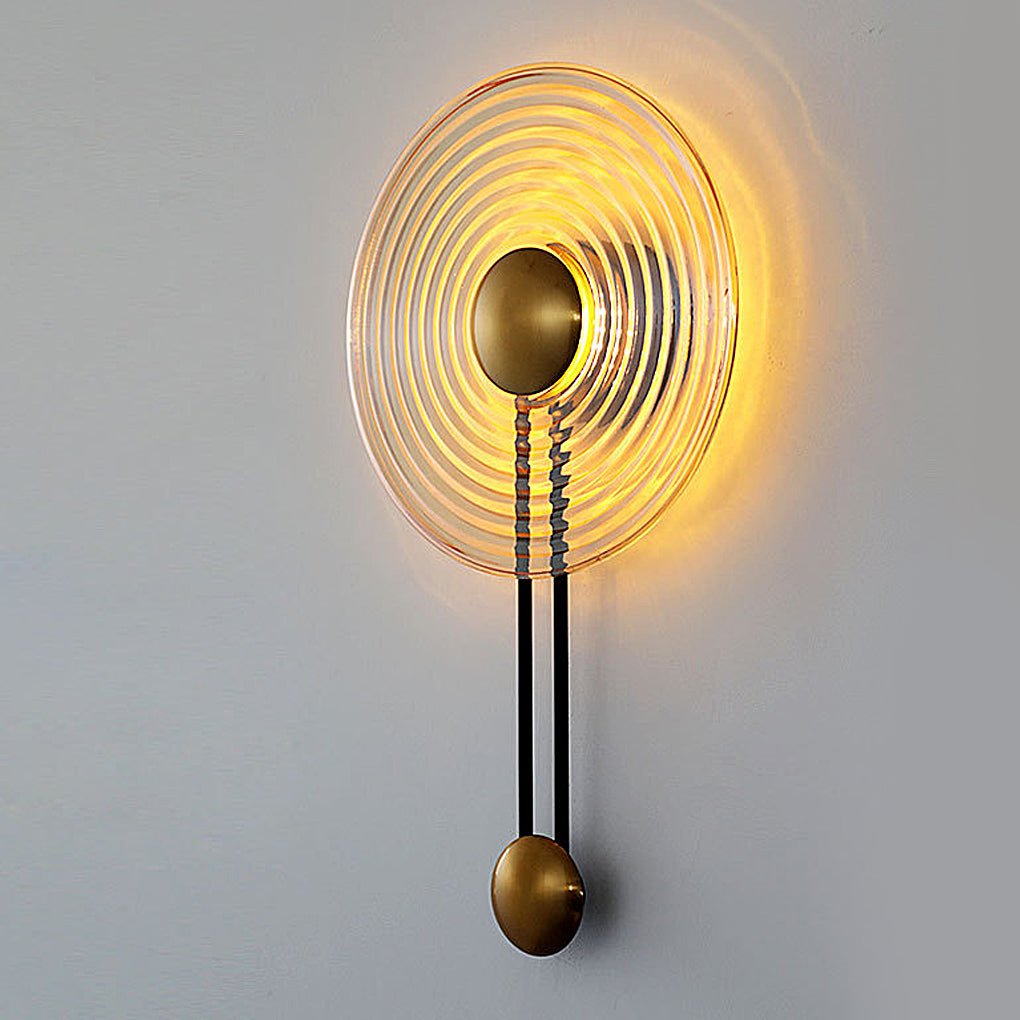 Nordic Ripple Glass LED Wall Lamp - Decorative Bedside Aisle Light