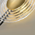 Nordic Ripple Glass LED Wall Lamp - Decorative Bedside Aisle Light