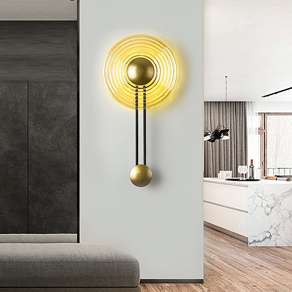 Nordic Ripple Glass LED Wall Lamp - Decorative Bedside Aisle Light