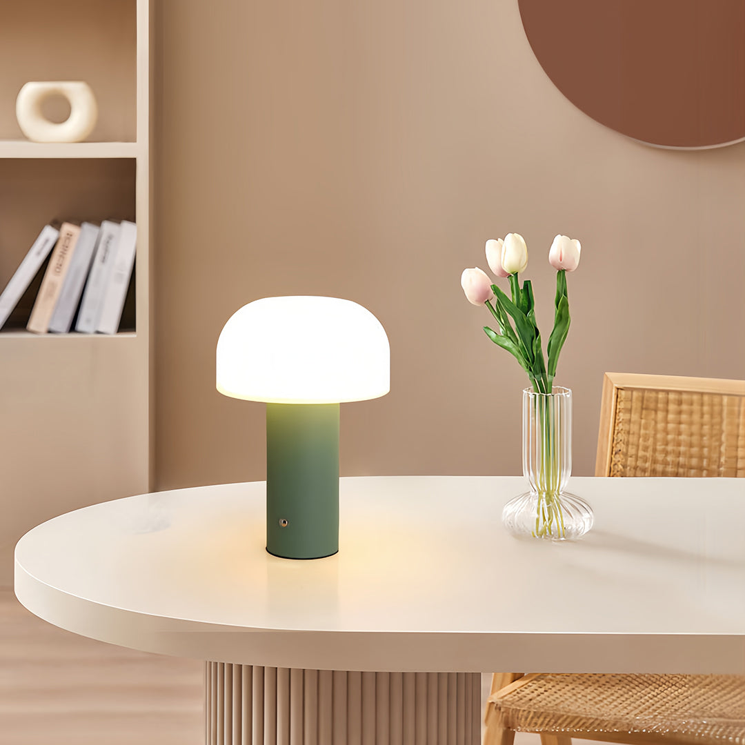 Premium Iron Base Mushroom Shade Table Lamp