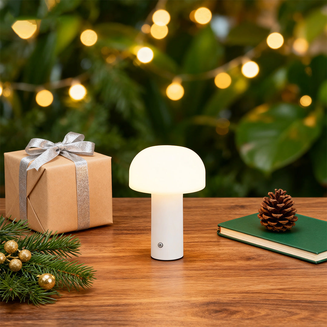 Premium Iron Base Mushroom Shade Table Lamp
