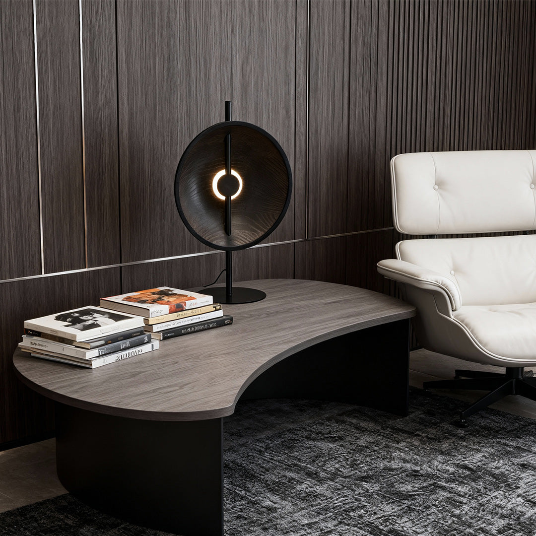 Premium Modern Wood Table Lamp - Minimalist Artistic Design