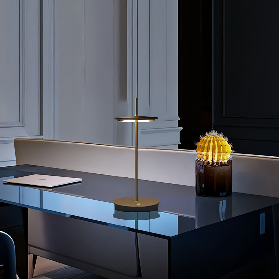 Modern Cordless Dimmable Metal Table Lamps - Portable Buffet Lighting