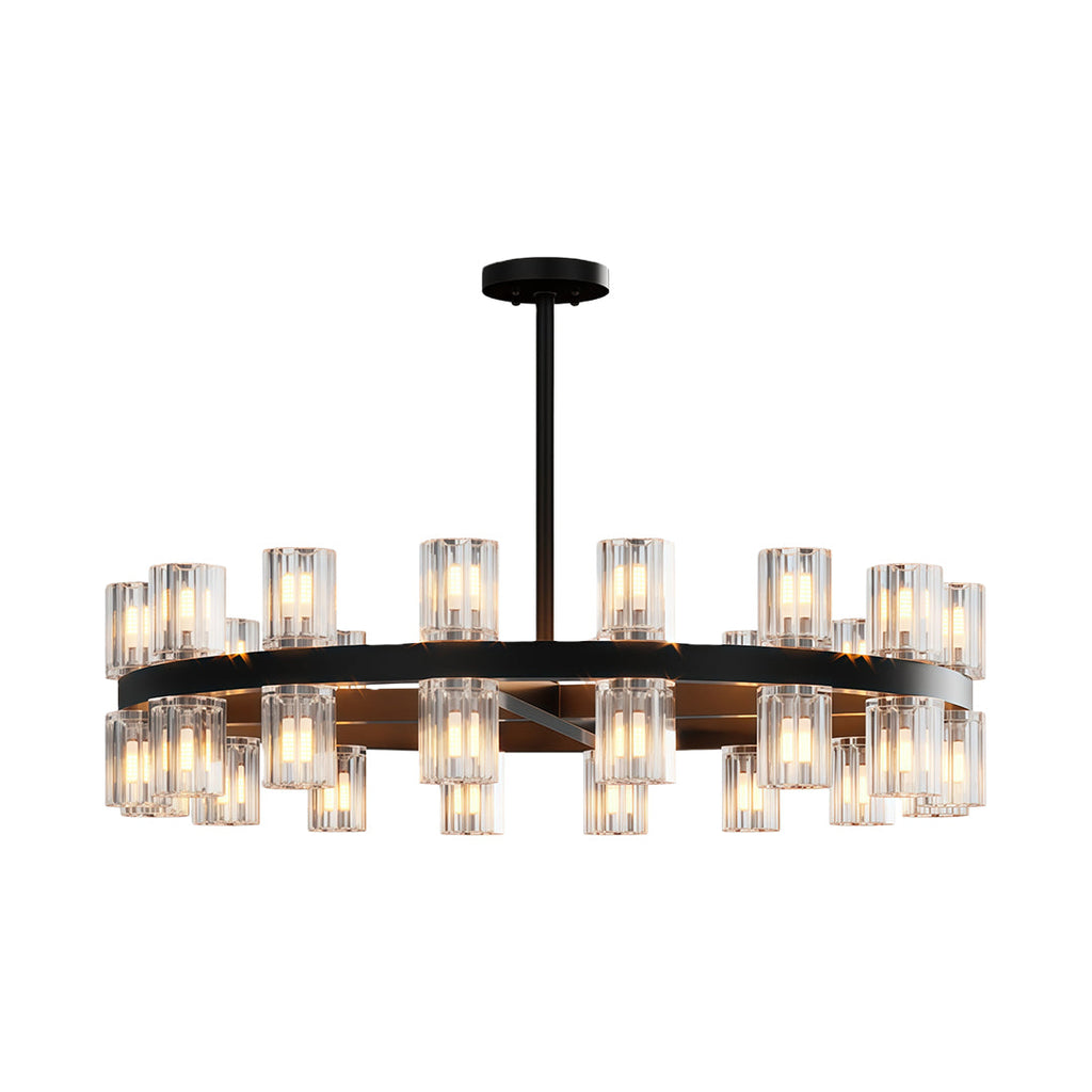 Premium Crystal Chandelier with Copper Ceiling Fixture