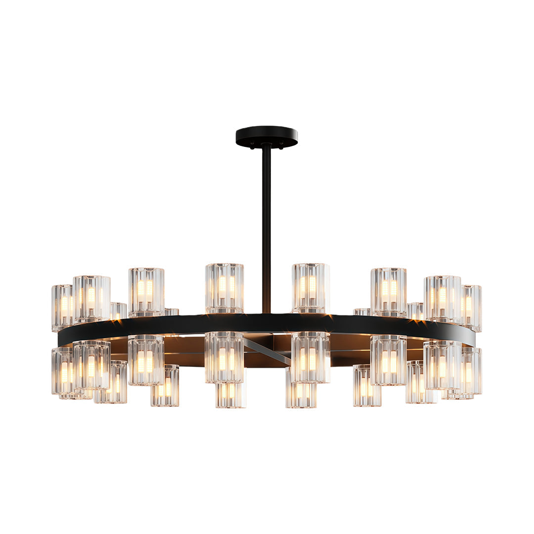 Premium Crystal Chandelier with Copper Ceiling Fixture