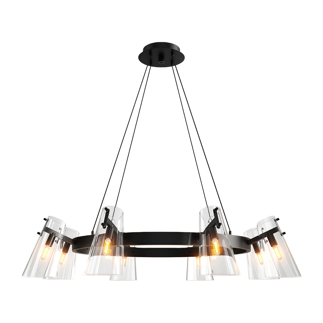 Modern Copper Chandelier - Elegant Ceiling Light Fixture