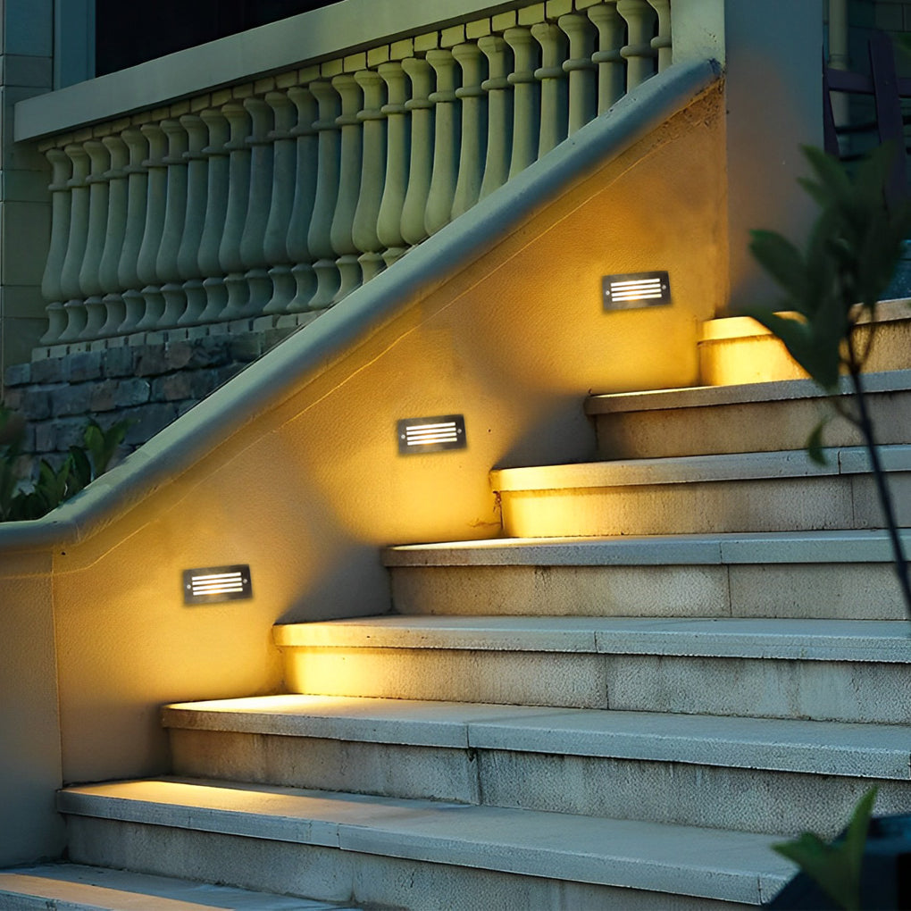 Premium LED Outdoor Stair Wall Lights - Embedded Brick Design