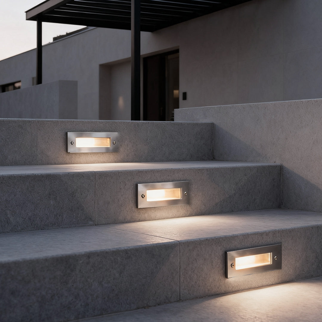 Premium LED Outdoor Stair Wall Lights - Embedded Brick Design